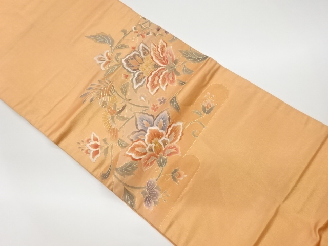 JAPANESE KIMONO / VINTAGE NAGOYA OBI / FLOWER ARABESQUE & PHOENIX